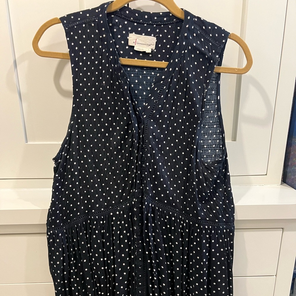 Anthropologie black sleeveless tunic